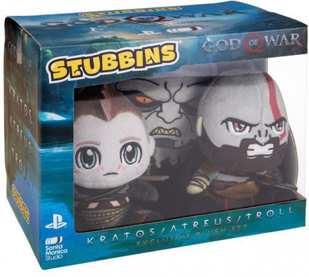 Мягкая игрушка God of War Kratos, Atreus, Troll- набор из 3 шт.