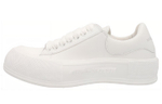 Alexander McQueen Alexander McQueen Deck leather casual low-top sneakers women's white