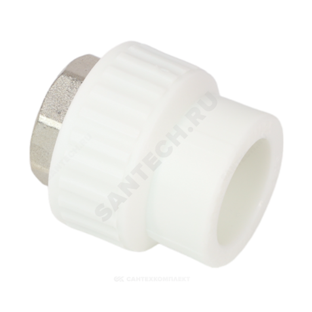 Муфта PP-R комбинированная белая Дн 32х1" ВР под ключ VALFEX 10134032