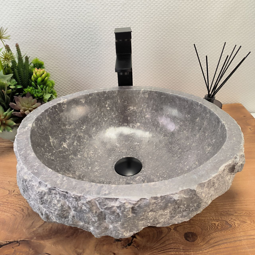 Раковина из мрамора Erozy Grey EM-62753 47*41*15 0108