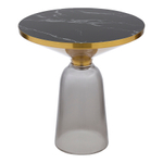 Столик кофейный odd, D50 см, мрамор/черный