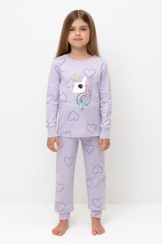 пижама  для девочки  К 1621/лепесток орхидеи,контурное сердце