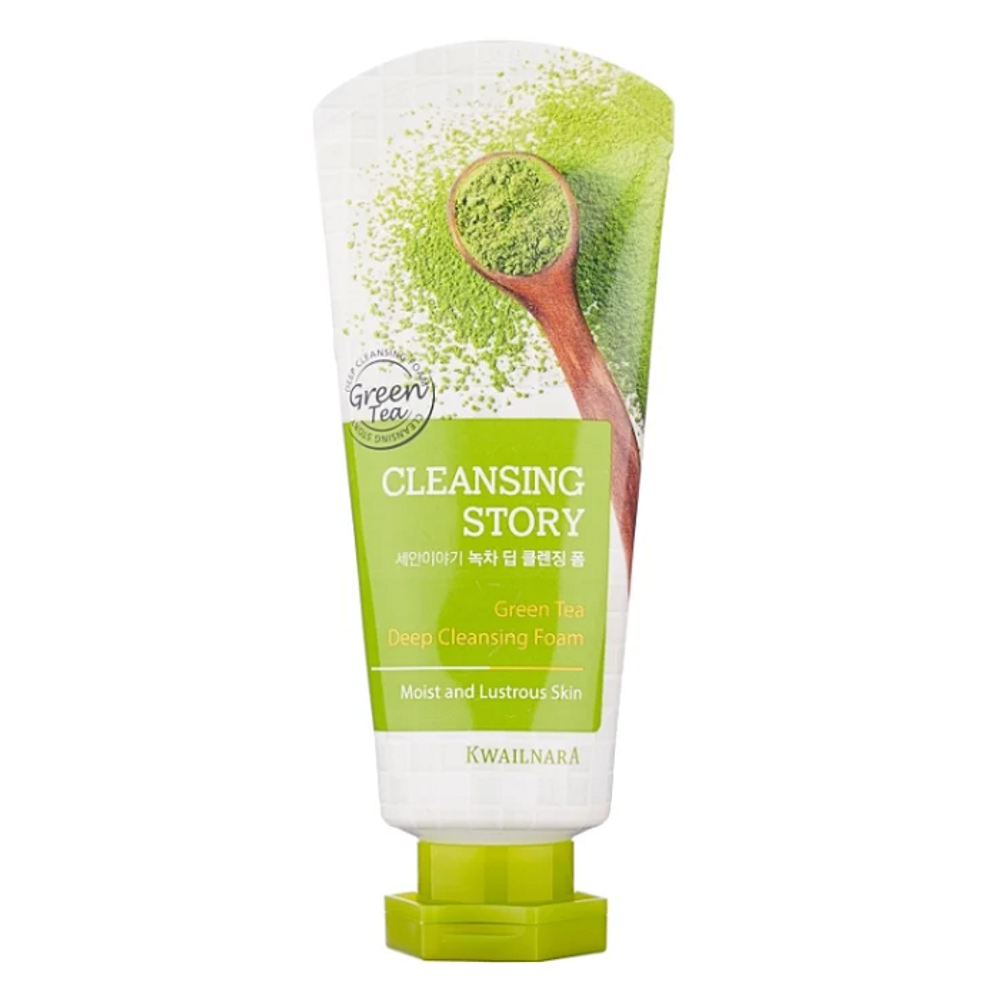 Welcos Cleansing Story Deep Cleansing Foam Green Tea пенка для умывания с экстрактом зеленого чая для комбинированной, жирной и проблемной кожи