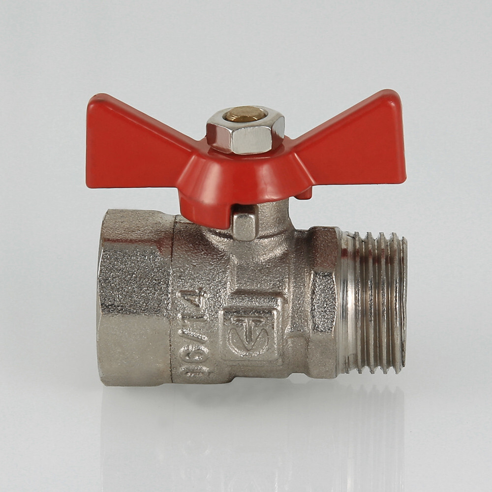 Кран шаровой VALTEC COMPACT рукоятка бабочка вн.-нар.