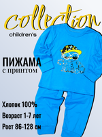 0011 Пижама детская бирюза (64-122/128)