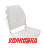 Кресло складное мягкое ECONOMY с высокой спинкой, белое (упаковка из 10 шт.)