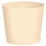 Горшок для цветов пластиковый 0,5л d-10см «Oregano» с прикорневым поливом светло-бежевый