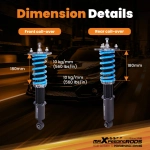 24-Step Damper Adjustable Coilover Suspension Springs Kit подходит для автомобиля Acura NSX 91-05
