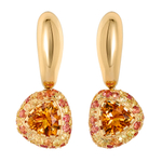 Серьги с Цитрином, Жёлтыми и Оранжевыми Сапфирами, E0073-0/58