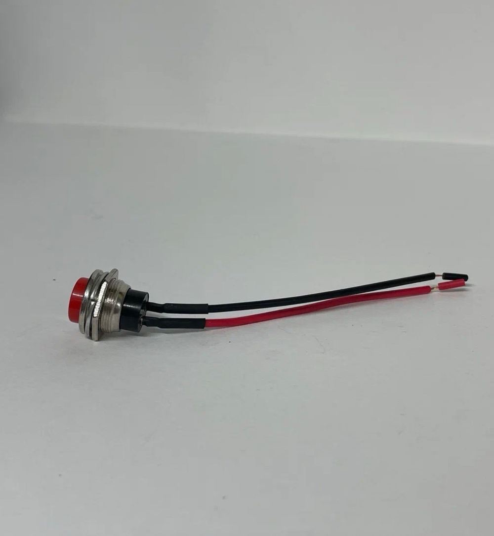 Выключатель 2-х контактный без фиксации, кнопка, с проводом 12 - 250В, 2А, TG (1 шт.)