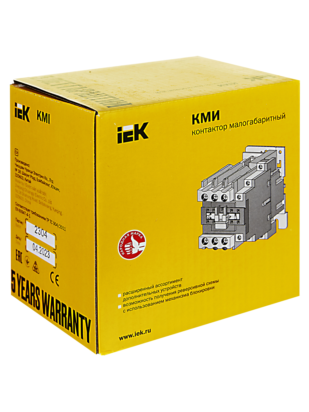 Контактор КМИ-48012 80А 230В/АС3 1NO;1NC IEK