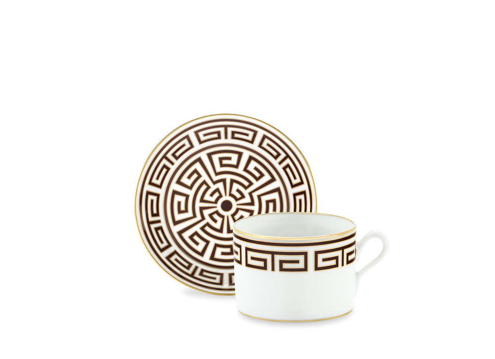 Чайная чашка с блюдцем Labirinto Ebano (220 мл)