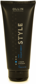 OLLIN STYLE Гель "мокрый эффект" средней фиксации 200мл/ Wet Gel Medium