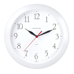 Часы настенные, модель 01, D 290мм, стекло пластик, пластиковый обод, цвет-белый