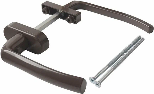 Балконный ассим. гарнитур коричневый (2 ручки+квадрат)