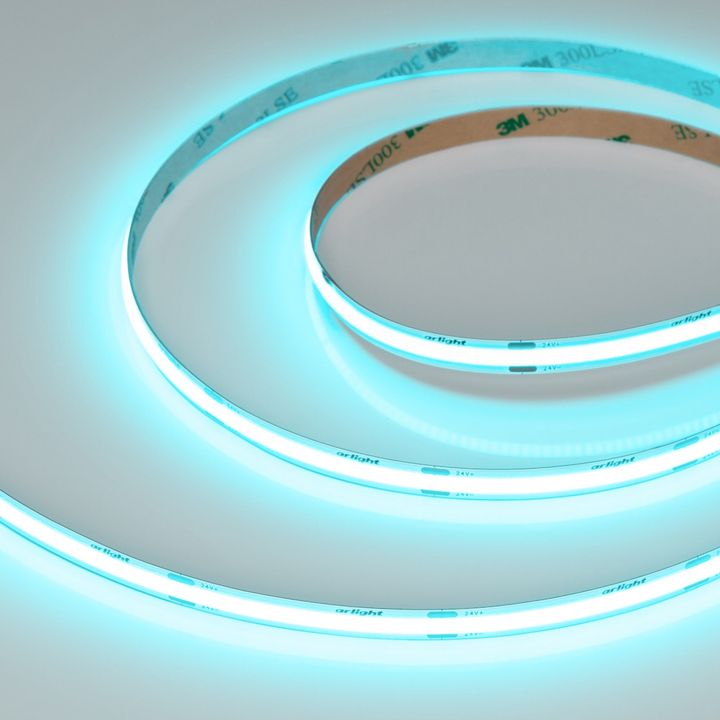 Светодиодная лента COB-X480-8mm 24V Mint Blue (8 W/m, IP20, 5m) Arlight 047744