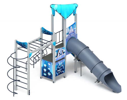 Детский игровой комплекс Волшебный город Снежная королева ДИК 2.19.04-02 Н=1500 горка труба