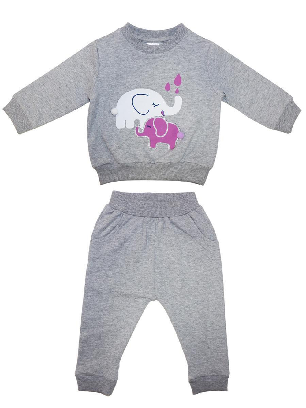 Костюм д/дев,серый ,р.74,Bonito,OP247