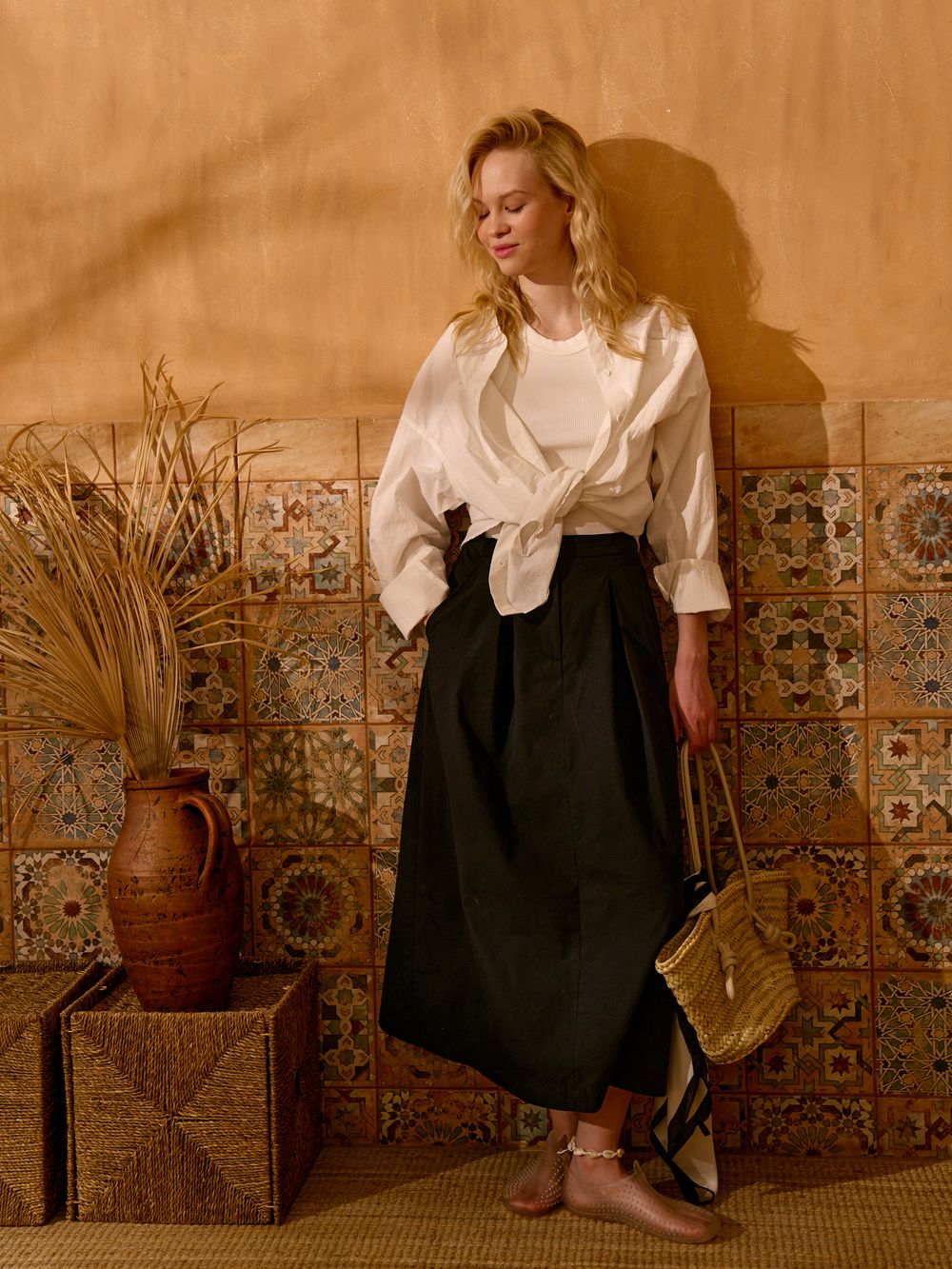 Юбка миди "Уголь" женская