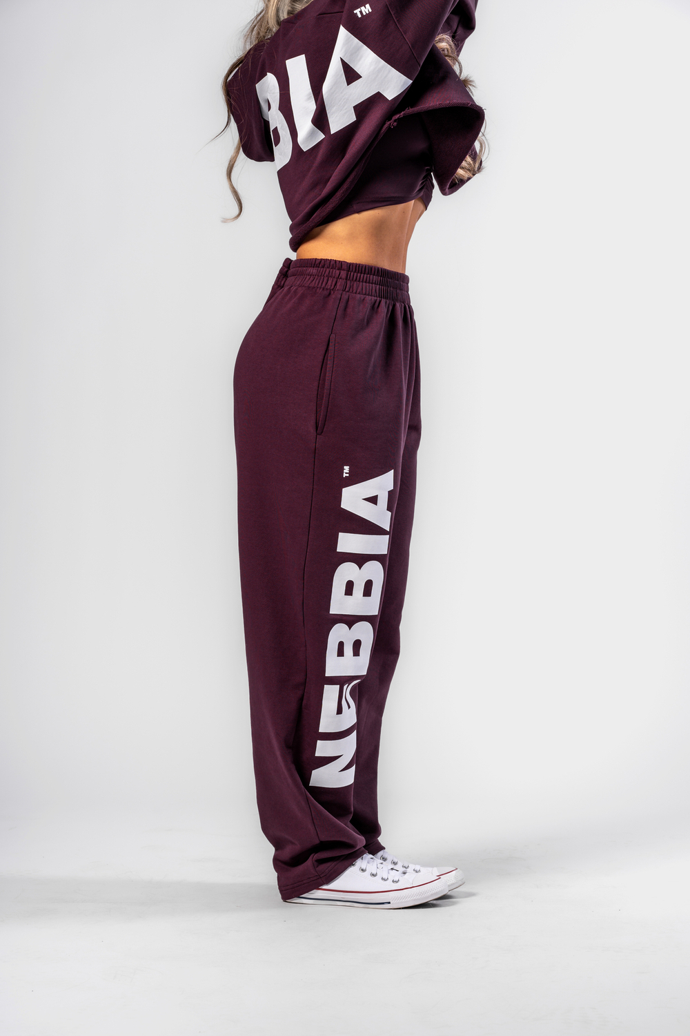 Спортивные брюки Loose-Fit Baggy Pants BOYFRIEND STYLE 432 Бордовые