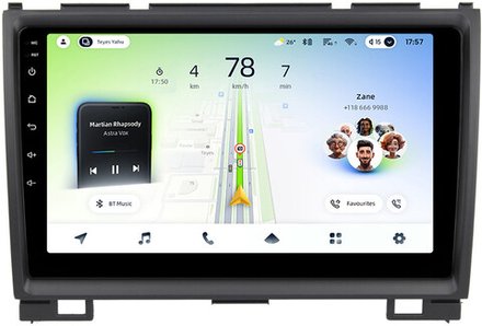 Магнитола для Great Wall Hover H3, H5 (круглые воздуховоды) - Teyes CC4L монитор 9" IPS на Android 14, Snapdragon 662, CarPlay, 4G SIM-слот