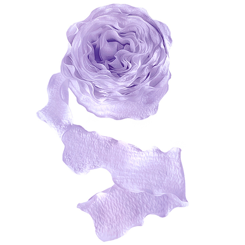 Лента тканевая, Нежная волна, Сиреневый 4 см К