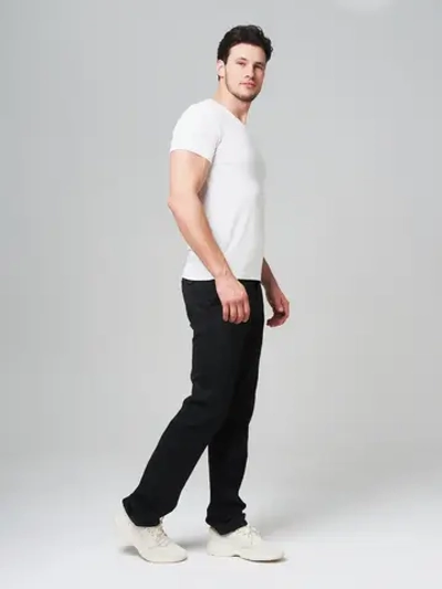 Футболка V-вырез однотонная облегающая