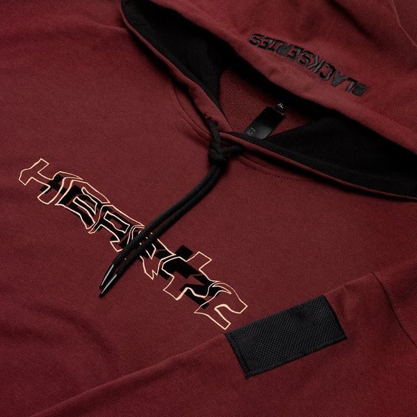 Худи «Wave Logo» Black Series ED2 Dark Ruby Бордовый - фото 3