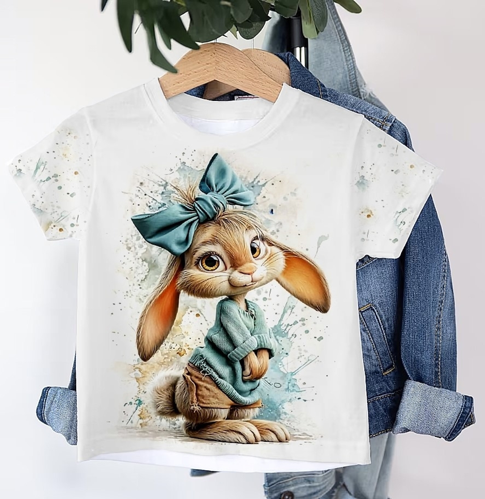 Кулир купон 68см зайка с бантом