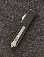 Автоматический складной нож SteelBro UTX-70 T/E Tanto Stonewash 149-10 (черный) фронталка/выкидуха