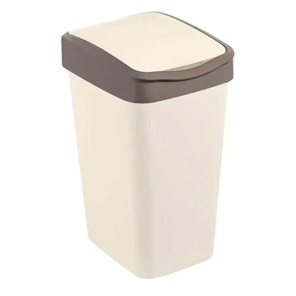 Ведро для мусора с подвижной крышкой "Tandem" 20л (слон.кость/шоколад) Ведро для мусора с подвижной крышкой "Tandem" 20л (слон.кость/шоколад)