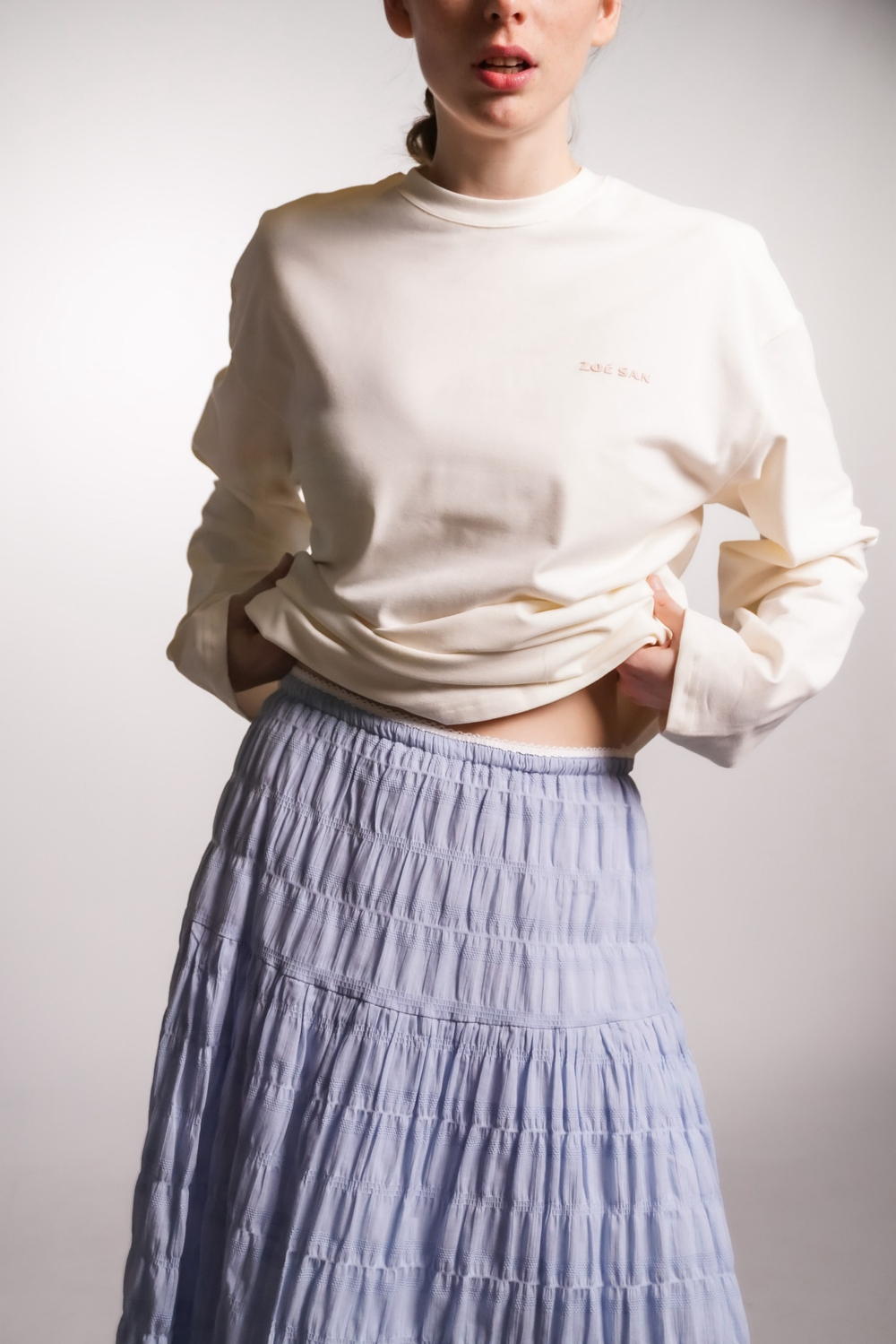 Лонгслив Zoe, молочный