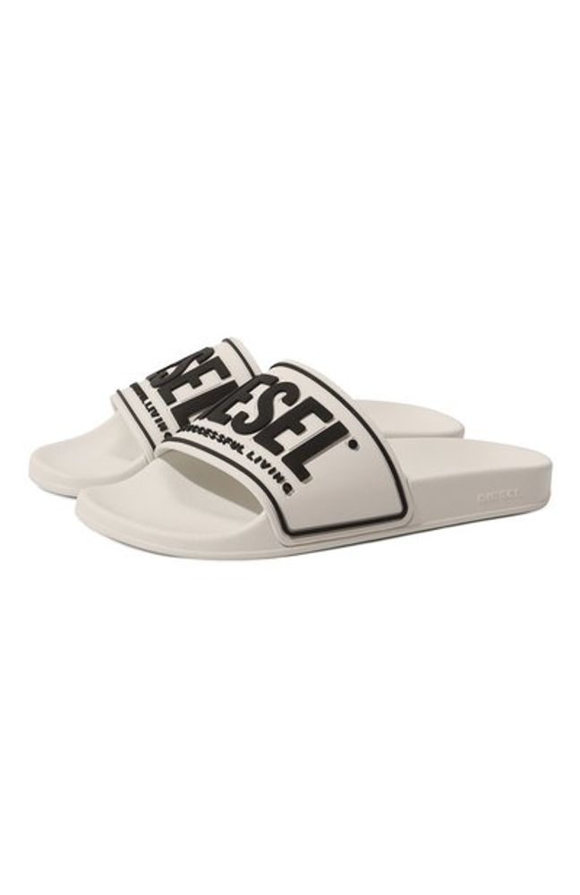 Пантолеты (шлепанцы) DIESEL Y02854 P4441 цвет H8327 WHITE BLACK в бело-черном цвете
