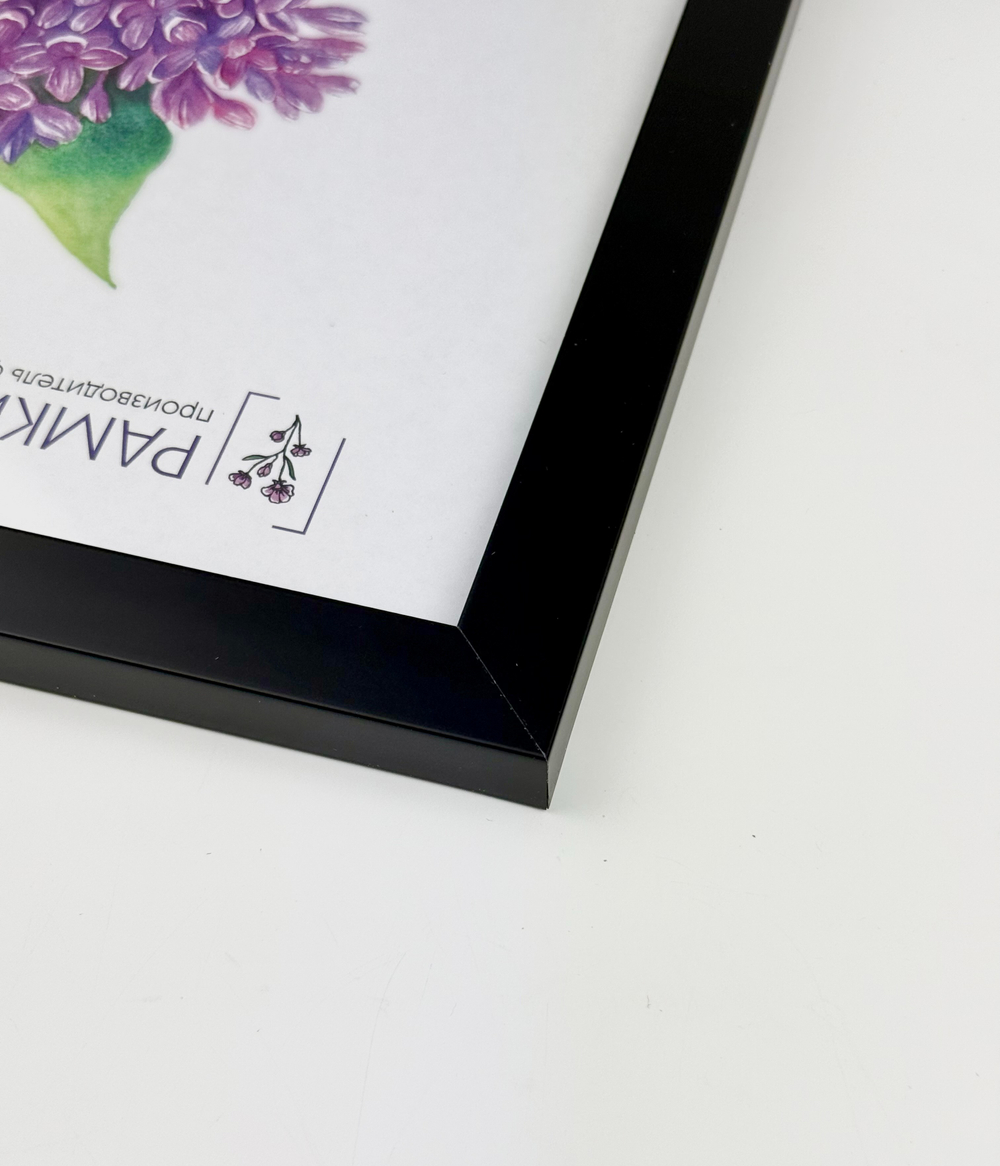 Фоторамка 30х40 см черная, без фактуры, арт. 3040.РУ2875