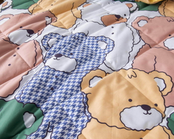 Детское постельное белье 1.5 спальное Sofi De MarkO Медвежата желтое