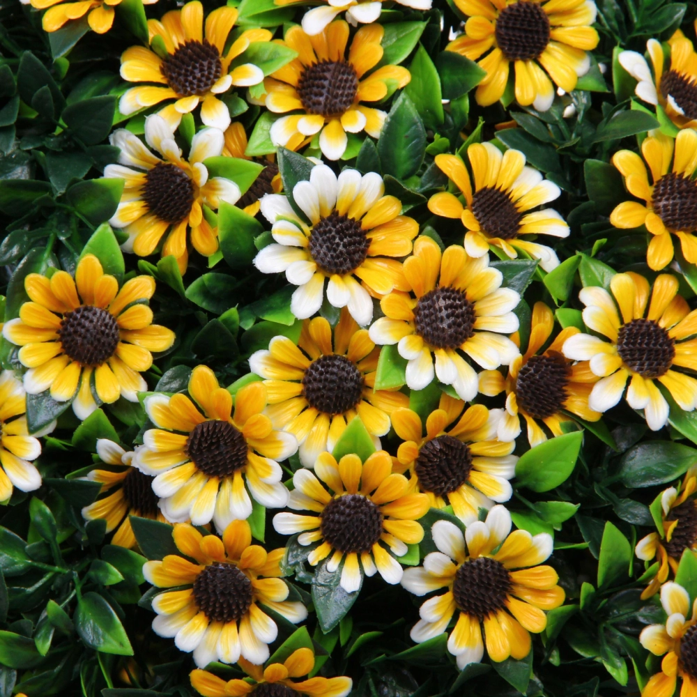 Искусственное растение шар «Самшит» цветы оранжевые D-45см Ultramarine