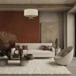 8282/4 MODERNI LN26 186 черный/бежевый/коричневый, металл/текстиль/стекло Светильник подвесной Е14 4*40W 220V SORENTO