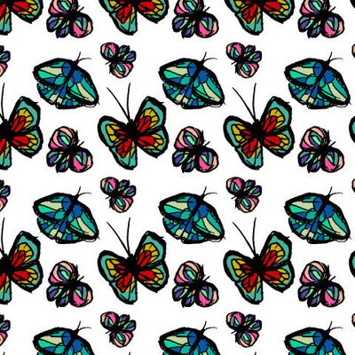 Разноцветные бабочки