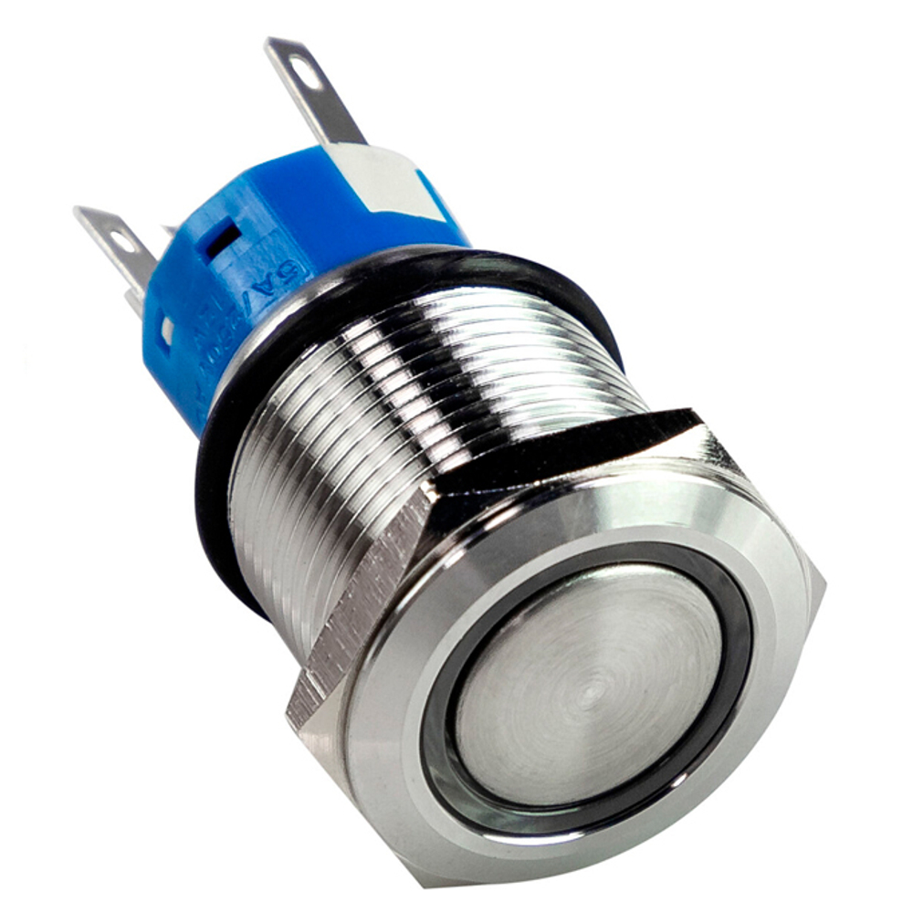 Кнопка нержавеющая OFF-(ON) без фиксации (Ф19мм)