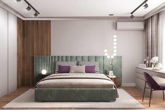 Кровать Tesoro с широким изголовьем