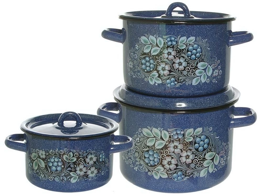 Набор кастрюль "Голубика"