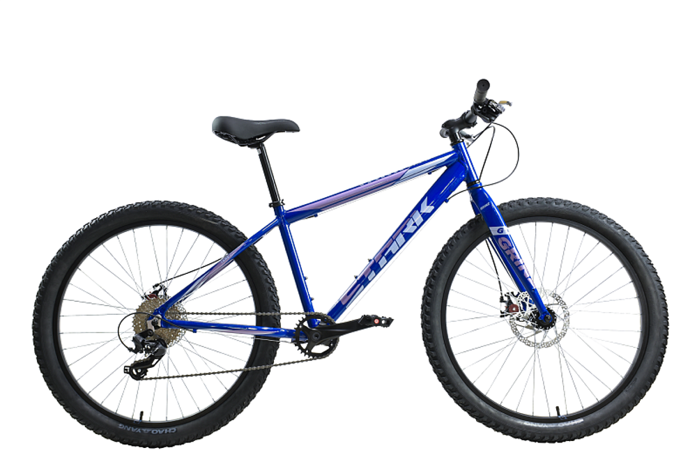Велосипед 27,5" Stark'24 Tank 27.2 D+  р.18" насыщенный синий металлик/молочный, серо-голубой
