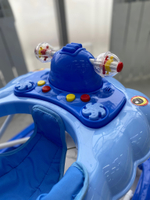 Ходунки SBL 5301 T1 (Teddy Bear), синий (силиконовые колеса)