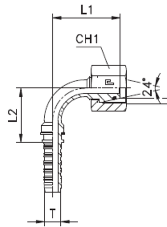 Фитинг DN 25 DKO-S (Г) 36x2 25 (90)  E41