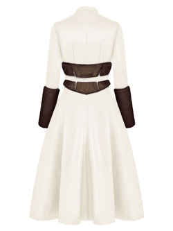 Платье макси с драпировкой на груди