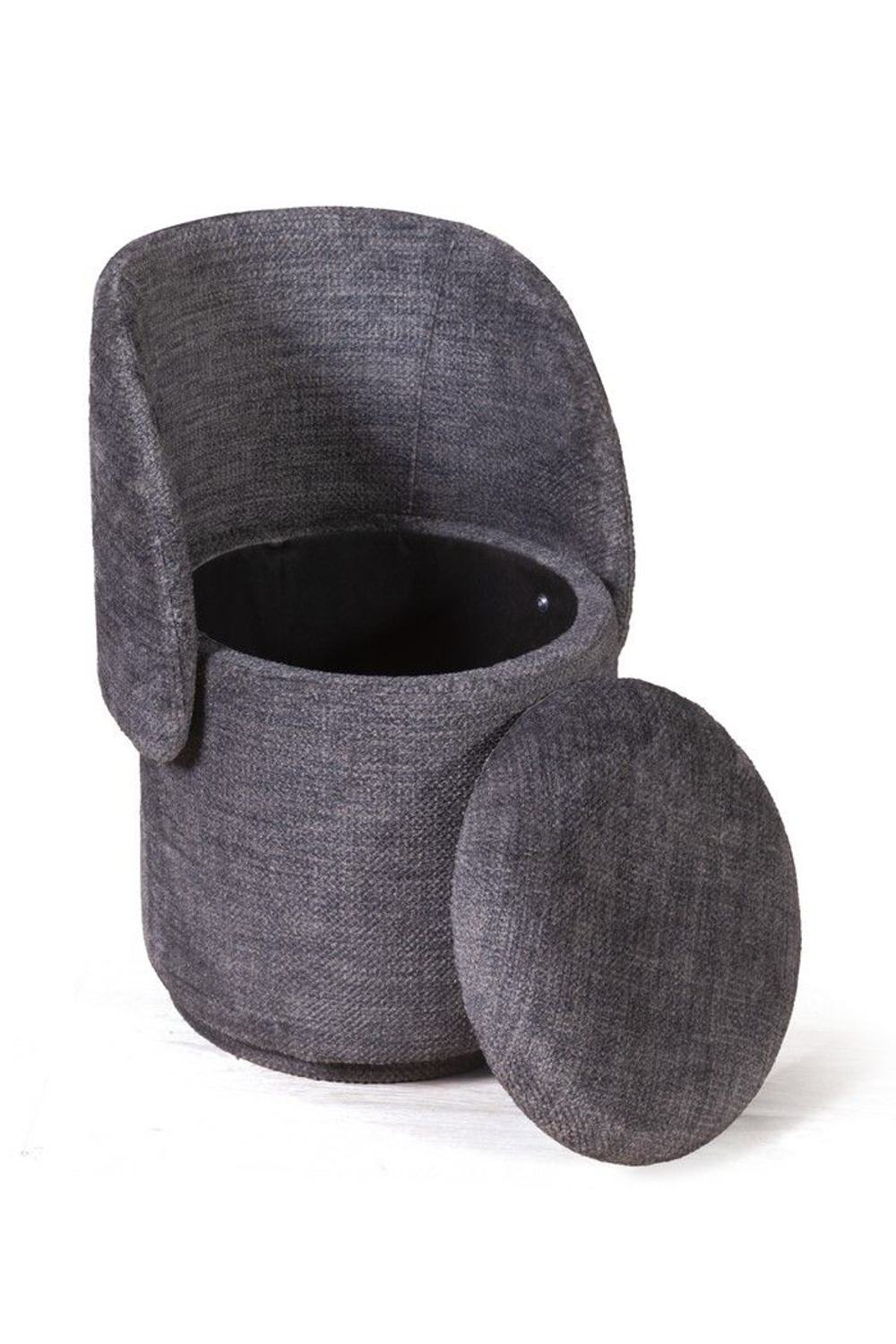 Пуф с кручением Bubble, микромех Rozy dark grey