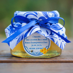 Бонбоньерка с медом на свадьбу, 140 грамм, стиль "Гжель"