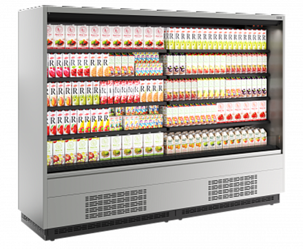 Витрина холодильная Carboma Cube 2 FC20-07 VM 2,5-2 0300 бок металл (версия 2.0) (9006-9005)