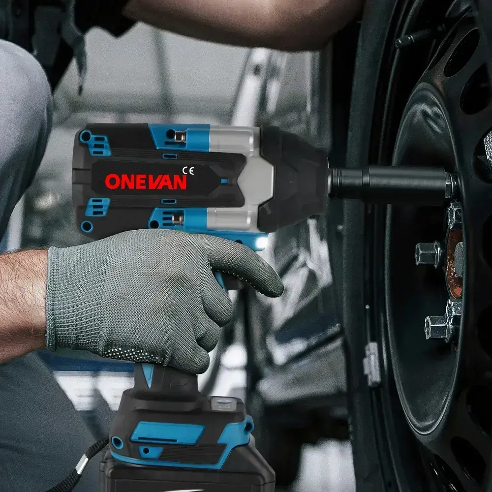 Бесщеточный гайковерт аккумуляторный ударный ONEVAN с крутящим моментом 1800 Нм 1/2 дюйма Электроинструмент для аккумулятора 21 В