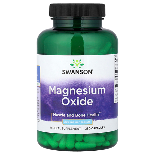 Swanson, Оксид магния, 250 капсул (200 мг на капсулу)